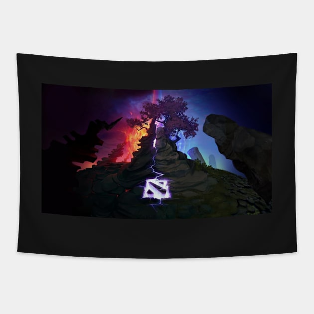 Dota Dire vs Radiant - Best selling Tapestry by bayamba