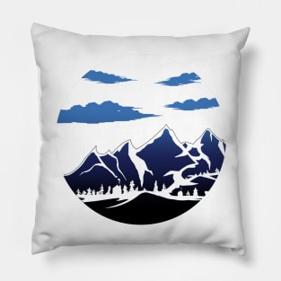 Blue Skies in the Mountains Pillow