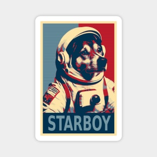 Starboy Astronaut Dog Funny HOPE Magnet