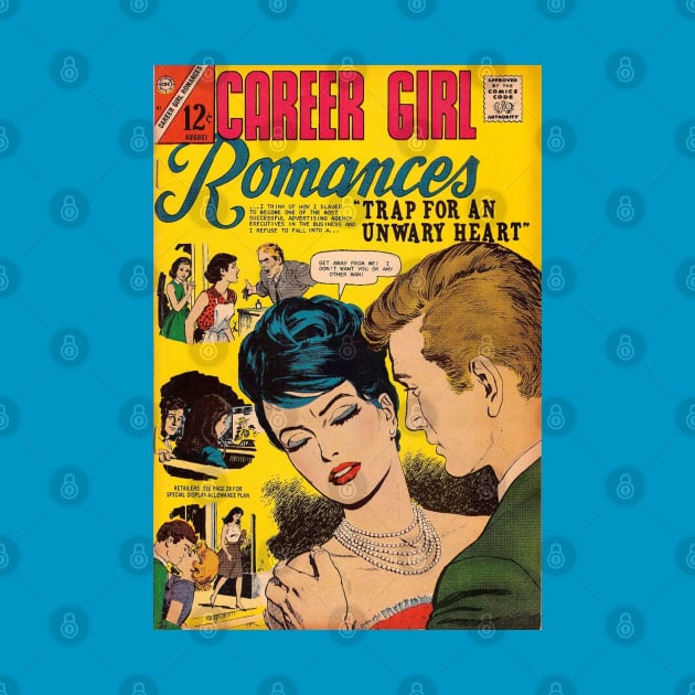 Vintage Romance Comic Book Cover - Career Girl Romances by Slightly Unhinged