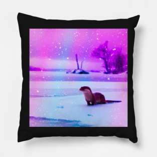 Winter Wonderland Otter Pillow