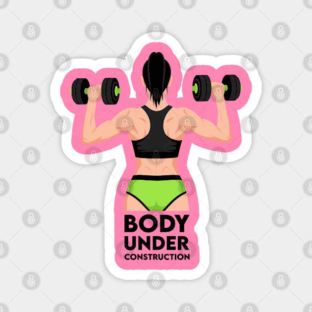 Body Under Construction Magnet by enrynz