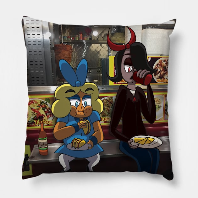 Food Truck Friends Pillow by Tommythemage