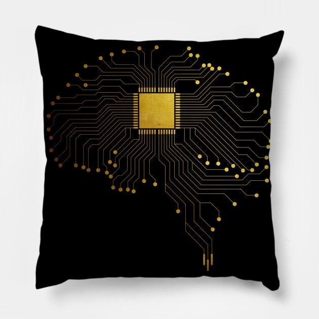 Programmer CPU Brain Coder IT Pillow by magazin