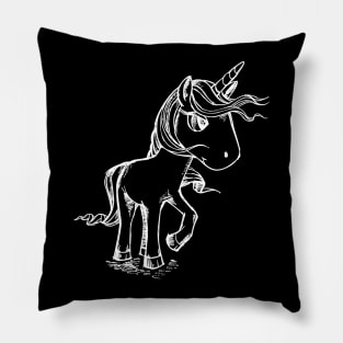 Cute and Fabulous Unicorn Draw Magic Gift Tee Pillow