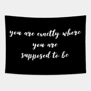 you are exactly where you are supposed to be Tapestry