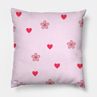 Hearts and flowers Pillow