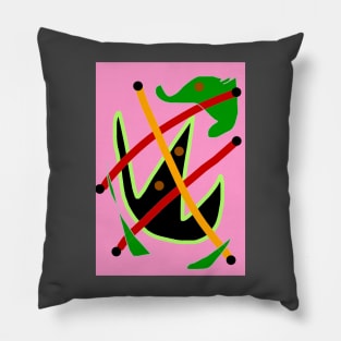 Abstract Circus in Pink Pillow