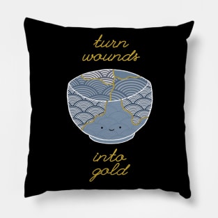 Cute Kintsugi Turn Wounds Into Gold Pillow