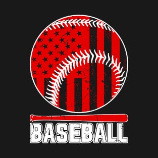 American Flag Baseball Team for Men Boys Girls Women T-Shirt