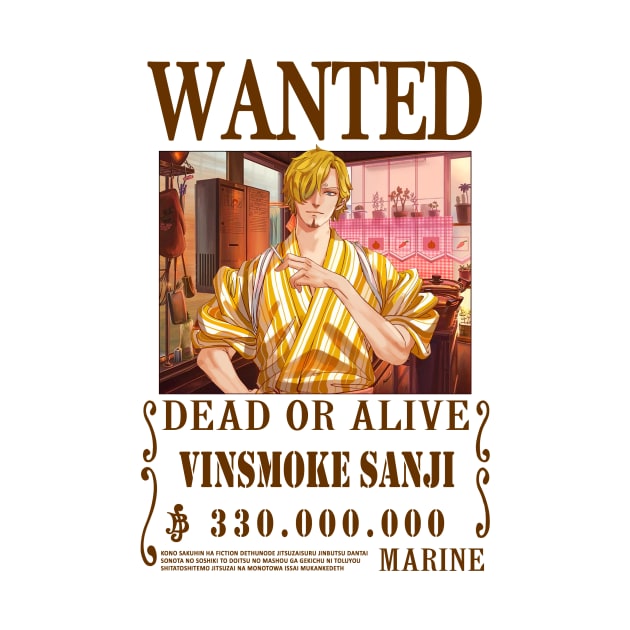 Vinsmoke Sanji One Piece Wanted by Teedream