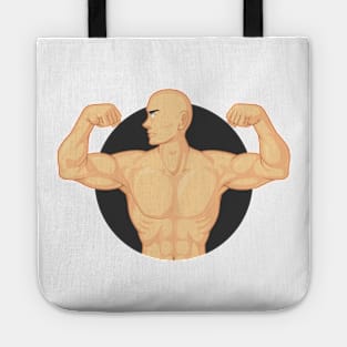 Bodybuilder Flexing Muscles Tote