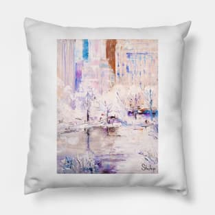 Central Park in Winter. New York Pillow