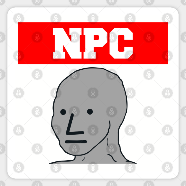 Npc Meme Npc Meme Face Sticker Teepublic