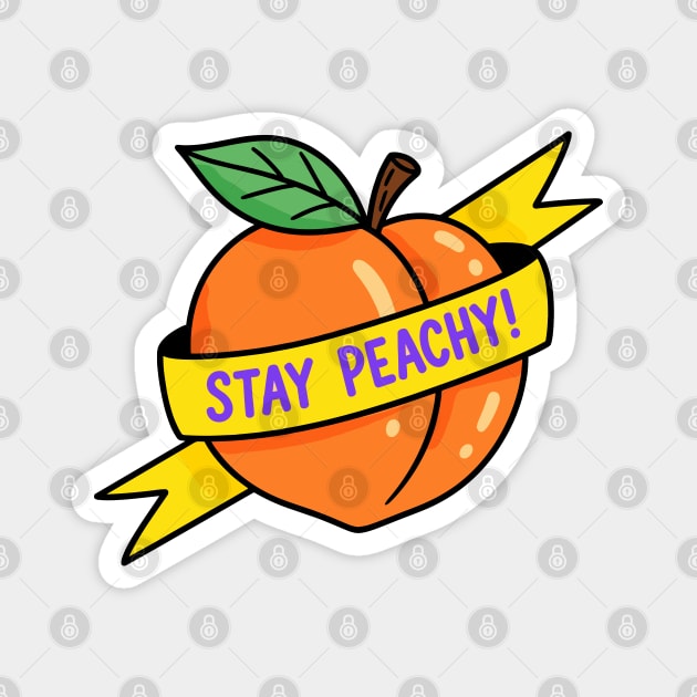 Stay Peachy Magnet by enrynz
