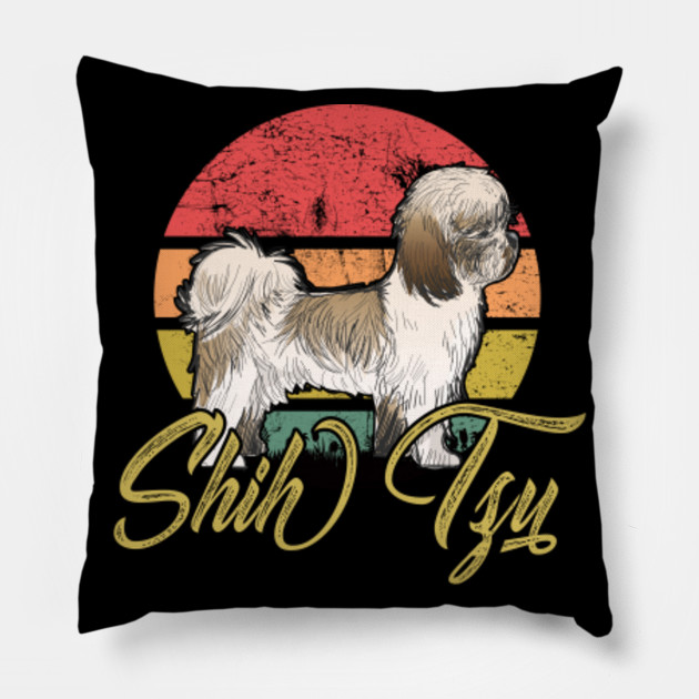 Shih Tzu Vintage Sunset Colorful Shirt Retro Dog Shih Tzu