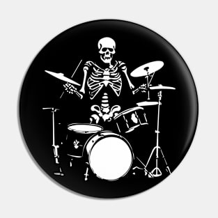 skeleton plays the drums Pin