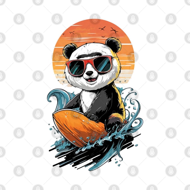 Cool Surfing Panda Bear by CBV