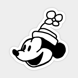 Steamboat Willie Portrait Smiley Cartoon Girl Mouse Magnet