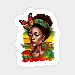 Juneteenth Black History Woman #5 Magnet