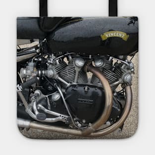 Vincent Black Shadow, vintage british motorcylce history Tote