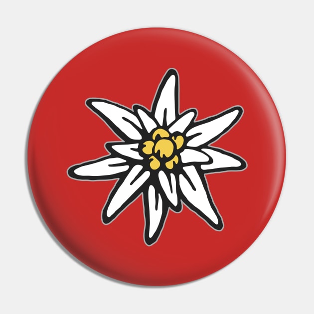 Edelweiss Mountain Flower Flower Pin by Hariolf´s Mega Store