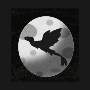 The Night Fury and the Moon (background ver.) T-Shirt