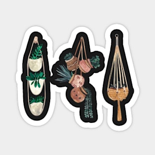 Hanging Planters Aesthetic For Plantlovers Magnet