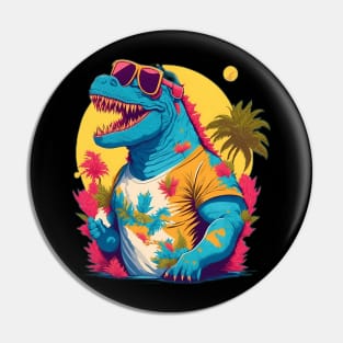 Retro Godzilla Pin