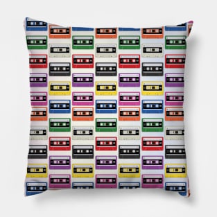 Cassettes In a Row Pillow