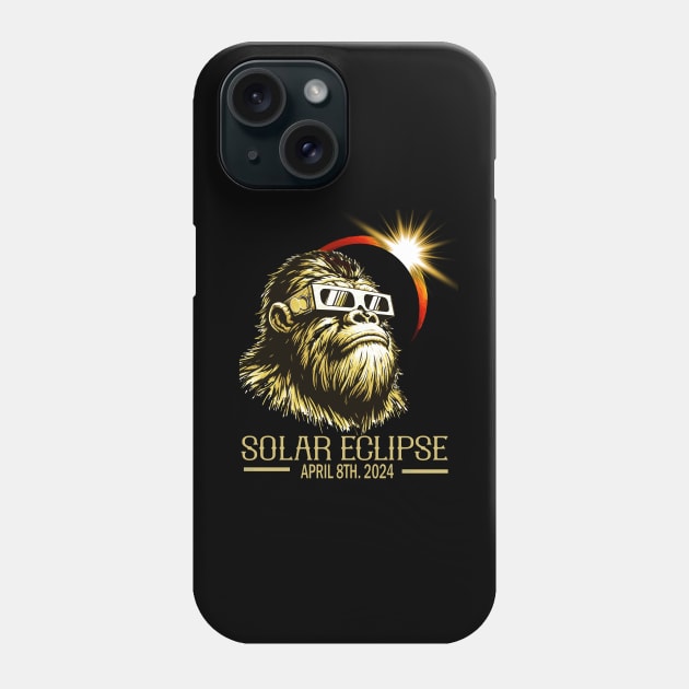 Big Foot Solar Eclipse 2024 Phone Case by AlmaDesigns