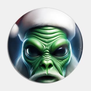 Alien Santa Claus Pin