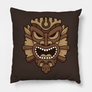 Funny Tribal Tiki Head Pillow