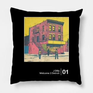 Welcome 2 Detroit - Minimalist Graphic Artwork Fan Design Pillow