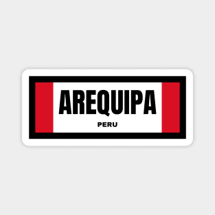 Arequipa City in Peruvian Flag Magnet