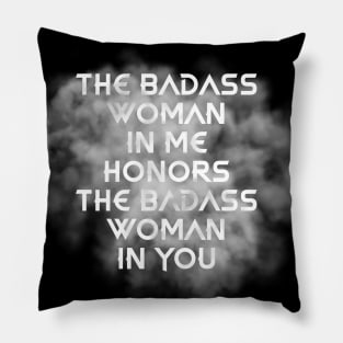 Badass Woman Smoke Pillow