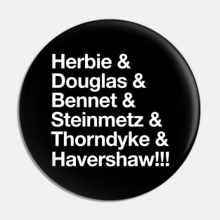 Herbie - Original “&” List (White on Black) Pin