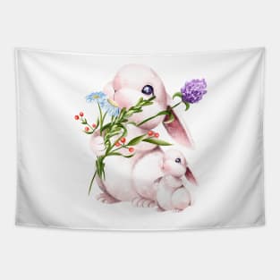 Cute Rabbit bunny  Nursery Picture Tapestry