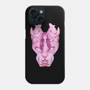 Bakeneko: Pink Monster Cat Phone Case