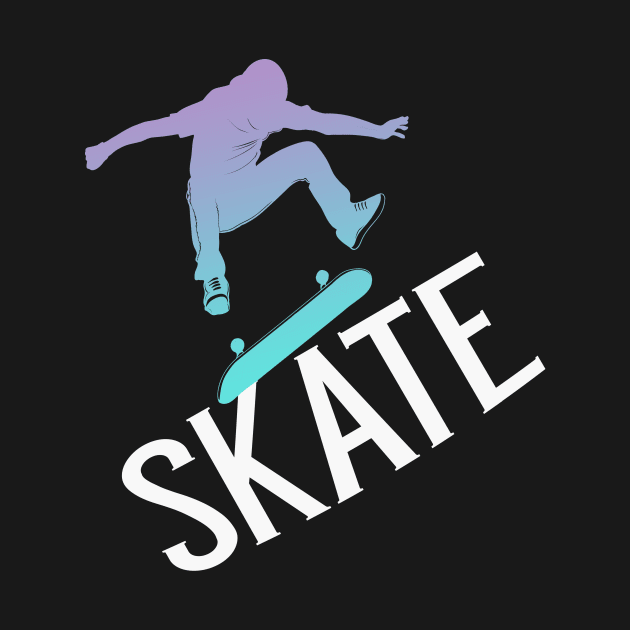 Skate chromatic Skateboarder Silhouette by Foxxy Merch