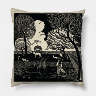 Vintage Rural Countryside Rustic Poster Art Print Pillow