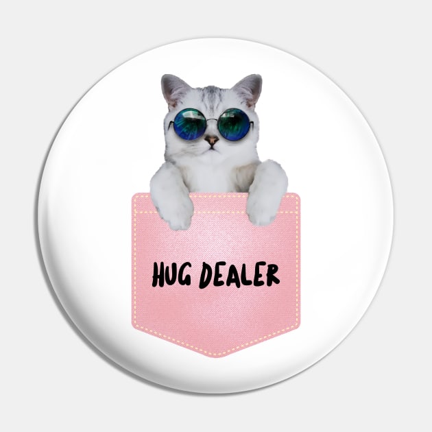 Cool Cat with Glasses Pin by MinimalSpace