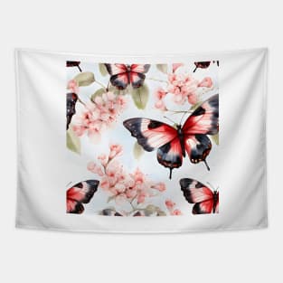 Butterflies Watercolor 14 - Red Admiral Tapestry