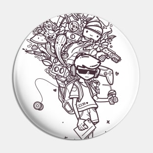 Chill Doodle Pin