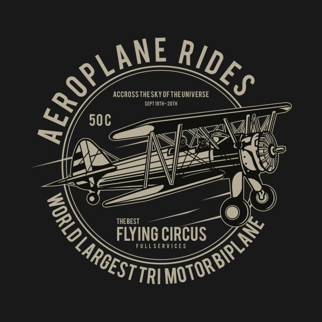 Discover Aeroplane Rides - Aeroplane - T-Shirt