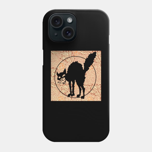 William Morris Sabo Tabby (pink) Phone Case by Everyday Anarchism