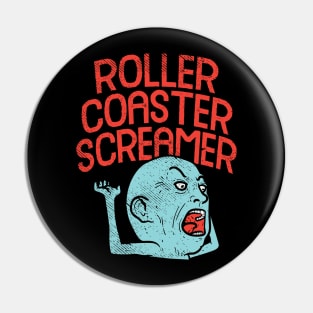 Roller Coaster Screamer Pin