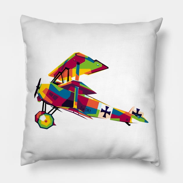 Fokker Dr I Standby Pillow by wpaprint