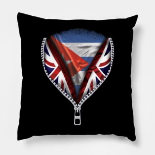 Cuban Flag  Cuba Flag zipped British Flag - Gift for Cuban From Cuba Pillow