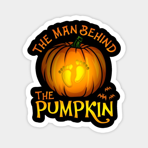 The Man Behind The Pumpkin - Happy Halloween Gift Magnet by biNutz